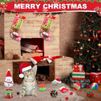 Soulchen 6 Pack Cat Christmas Toys Squeaky Plush Chew Santa Stocking - Image 6