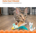 Catstages Flapperz Feathered Duck Catnip Kicker Crinkle Cat Toy, 7.5" - Image 5