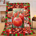Tomato Blanket for Girls Women Adults Kids Soft Cozy Fleece Healthy Fruits Vegetables Throw Blankets Gifts Warm Flannel Plush Lightweight Decor for Couch Bed Sofa 80"X60" by Unknown