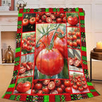 Tomato Blanket for Girls Women Adults Kids Soft Cozy Fleece Healthy Fruits Vegetables Throw Blankets Gifts Warm Flannel Plush Lightweight Decor for Couch Bed Sofa 80"X60" by Unknown