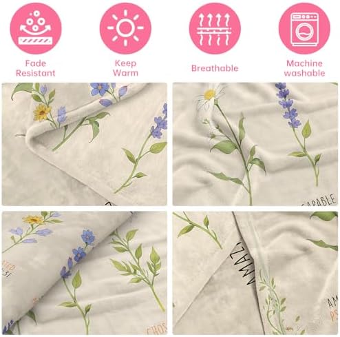 COMFAR Christian Gifts for Women Faith, Inspirational/Religious/Spiritual Gifts for Adults, Soft Throw Blankets for Women/Men, Personalized Blankets for Adults 40"x 60" - Image 4