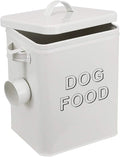 Dog Food Storage Container Farmhouse Pet Food Storage Containers with Lid and Scoop, Perfect Vintage Durable Canister Treats Tin for Kitchen Countertop, Shelf, Great Gift for Pet Owners - Dog Food