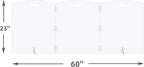 Clear Freestanding Dog Gate for Indoor Use,Pet Gates for Doorways no Drilling,Acrylic Foldable Dog Gate for Stairs with Support Feet (3Panel - 60''W x 23''H)