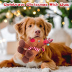 Christmas Dog Toys, Squeaky Dog Toys with Crinkle Paper, Interactive Plush Puppy Chew Toys, Cute Reindeer Dog Funny Toys, Dog Gifts for Small, Medium, Large Breed - Image 5