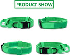 Tactical Dog Collar for Large Dogs with Control Handle,Bright Green,S | 1000D Heavy-Duty Nylon Fabric,Quick-Release Metal Buckle,Adjustable Fit,Soft-Padded Webbing,D-Ring,for Training & Hiking
