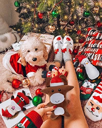 Christmas Dog Toy Reindeer Dog Toy Squeaky Plush Holiday Toy for Small Medium Dogs - Image 5