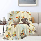 Parrot Bird Throw Blanket Cute Cockatiel Stuff Gifts for Kids Girls Boys Adults Women Men Soft Cozy Warm Plush Fluffy Fuzzy Fleece Blanket Decor 50''X60'' - Image 6