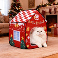 Christmas Cat House for Indoor Cats by MAKEPETLUCKY-WelcometoCatTunnelClub