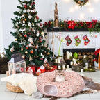 Leyndo Christmas Cat Tunnel Bed Under Tree, 37x10in Tree Skirt, Classic - Image 4
