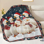 Christmas Duck Blanket Cute Duck Throw Stuff Gifts for Kids 80"x60" - Image 4