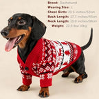 Dog Christmas Sweater Red Plaid Cardigans Dog Christmas Outfit Soft Warm Knitted Pet Clothes Cold Weather Puppy Clothes for Small Medium Large Dogs Cats - Image 2