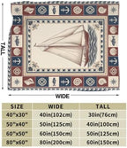 Sailboat Nautical Blanket Ocean Coastal Throw Stuff Gifts 50"x40" - Image 3