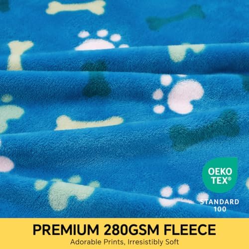Luciphia 3 Pack Cute Dog Blankets Soft Fleece for Small Puppy Cat,41"x31" - Image 3