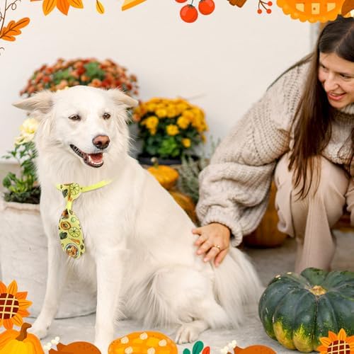 Reginary 120 Pcs Thanksgiving Dog Bandanas Bulk Dog Bows Neckties Set - Image 6