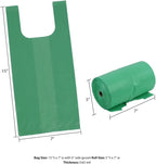 Zero Waste USA - Jumbo Tie-Handle Pet Waste Bags, 2,400 Count, 8 Rolls | Extra durable tie-handle dog waste bags, jumbo rolls fit Poopy-style dispensers, 5" gusset, 7" x 15" large leak-proof bags