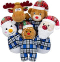 Christmas Dog Toys Set of 5pack Stuffed Gift for Puppy by vwptchiPuppyToyPark