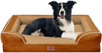 Comfort Expression Orthopedic Dog Beds for Large Sized Dog with Bolster | Waterproof Dog Couch Bed with Washable Cover & Non-Slip Bottom, Supportive Egg Crate Foam Large Pet Bed, 36x27 Inch