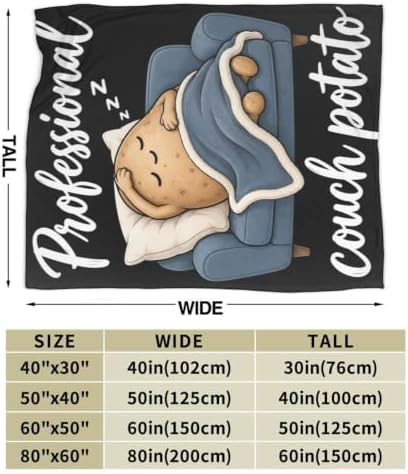 Sleepy Potato Blanket Throw Gift for Girls Women 80"X60" - Image 7