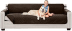 Sofa Shield® Couch Slip Covers for Dogs, Reversible Furniture Protector with Strap, Stain and Tear Resistant Cushion Cover, 88 inch Seat, Machine Washable Slipcover Dog Pets Cats, Chocolate