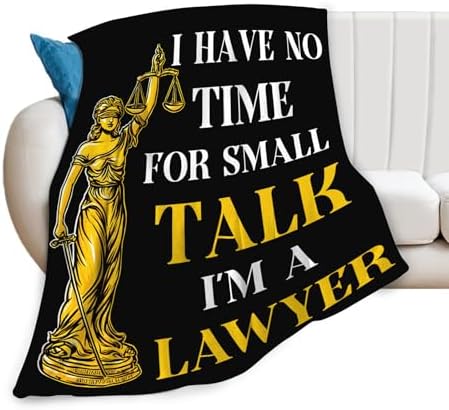 Lawyer Gifts Blanket for Girls Women Boys Men Adults Kids Soft Cozy Fleece Legal Lady Justice Throw Blankets Warm Flannel Plush Lightweight Decor for Couch Bed Sofa 80"X60" - Image 2