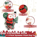 4 Pack Christmas Dog Toys, Christmas Squeaky Dog Toys Gifts for Large Medium Small Puppy,Dog Chew Toys,Christma Dogs Toys Gift - Image 3