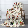 Cute Christmas Dog Head Fuzzy Throw Blanket for Women Men Girls Boys Soft Cozy Fleece Blanket for Bedroom Living Rooms Sofa Couch 60"x50" by XYSKINO
