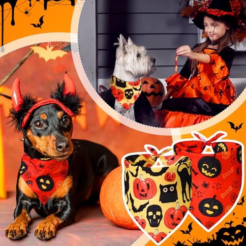 100 Pcs Large Halloween Dog Bandanas Bulk, Pet Costume Accessories - Image 4