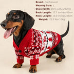 Dog Christmas Sweater Red Plaid Cardigans Dog Christmas Outfit Soft Warm Knitted Pet Clothes Cold Weather Puppy Clothes for Small Medium Large Dogs Cats - Image 2