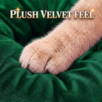 Christmas Tree Cat Tunnel 36 in Donut Bed, Green, Velvet, Fluffy - Image 7