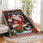 Santa Claus Blanket for Girls Women Boys Men Adults Kids Soft Cozy Fleece Merry Christmas Throw Blankets Gifts Warm Flannel Plush Lightweight Decor for Couch Bed Sofa 80"X60" - Image 4