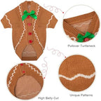 Dog Christmas Sweater Red Plaid Cardigans Dog Christmas Outfit Soft Warm Knitted Pet Clothes Cold Weather Puppy Clothes for Small Medium Large Dogs Cats - Image 6