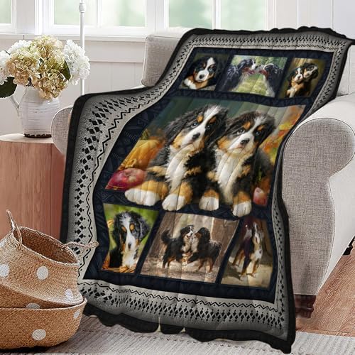 Bernese Mountain Dog Blanket Cute Dogs Animal Throw Blankets Gifts for Girls Boys Kids Dog Lover Soft Cozy Fleece Plush for Couch Sofa Bed 60"x50" - Image 5