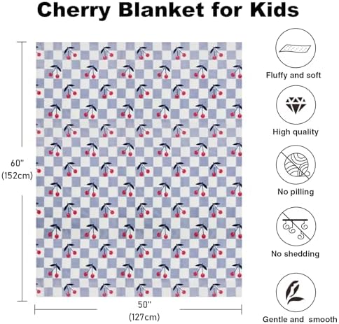 Soft Cherry Blanket for Girls - 50"x60" - Image 3