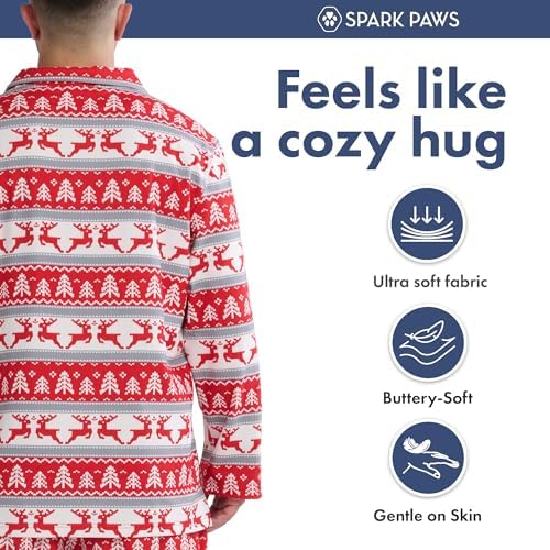 Spark Paws Christmas Matching Dog and Owner Pajama Top - Image 2