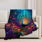 Fantasy Peacock Blanket Animal Throw Blankets Gifts for Girls Boys Kids Peacock Lover Soft Cozy Fleece Plush for Couch Sofa Bed 60"x50" - Image 2