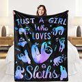 Sloth Throw Blanket, Soft Cozy Fleece Throws, 60" x 50" by IMUKU