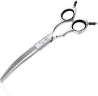 HASHIMOTO Curved Thinning Shears for Dogs, 7.0 inch, 30% Thinning Rate. | Lightweight, 440C Stainless Steel, Sharp, Easy to Use