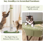 Woochpet Cat Scratching Post for Indoor Cats,36" Tall Cat Scratcher （White） - Image 5