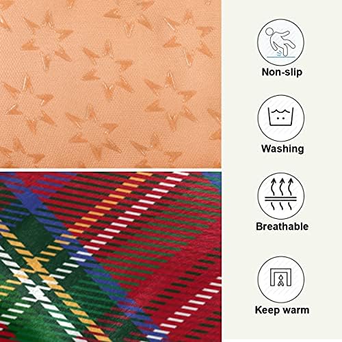 Green and Red Tartan Plaid Dog Bed Mat for Small Dog Puppy Cat Kitten, Traditional Scottish Tartan Check Ultra Soft Pet Bed Mattress for Crate with Anti-Slip Washable, 18 x 24 Inches - Image 4