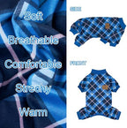 XPUDAC 4 Pack Dog Pajamas Plaid Dog Clothes for Small Medium Dogs Girl Boy Comfy Puppy Onesie Pet Christmas Outfit Cat Pjs Jammies, 2XL - Image 6