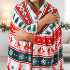 Gogreen Cozy Blanket Printed Throw Christmas Blanket - 300 GSM Fleece Blanket Throw Size for Home Decoration, Ultra Soft Blanket (Throw - 50" x 60") - E - Image 7