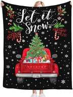 Christmas Truck Blanket for Girls Women Boys Men Adults Kids Soft Cozy Fleece Red Truck Throw Blankets Gifts Warm Flannel Plush Lightweight Decor for Couch Bed Sofa 80"X60" - Image 6