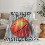 Basketball Blanket for Girls Women Boys Men Adults Kids Soft Cozy Fleece Sports Throw Blankets Gifts Warm Flannel Plush Lightweight Decor for Couch Bed Sofa 60"X50" - Image 4