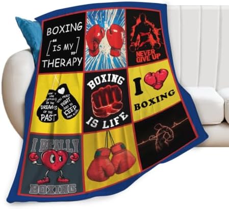 Boxing Blanket Boxing Gloves Throw Stuff Gifts for Men 60"x50" by Unknown