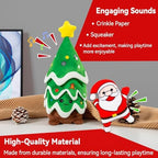 Christmas Dog Toy, Squeaky Crinkle Xmas Tree and Santa - Image 3