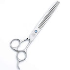 Moontay 8" Professional Dog Grooming Scissors Set of 5 with Pet Comb & Bag | Pet Grooming Chunkers Shears for Dog, Curved Dog Grooming Scissors, Thinning Shears for Dog with Grooming Comb, Silver