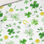St. Patrick's Day Shamrock Throw Blanket, Ireland Greens Clovers Blanket, Gold Coin Horseshoe Flannel Blanket, Soft Lightweight Warm Fleece Blanket for Sofa Chair Couch, 40 x 50 Inch - Image 3