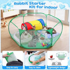 13 Pcs Kitten Starter Kit with Playpen Litter Box Feeder, Green - Image 4