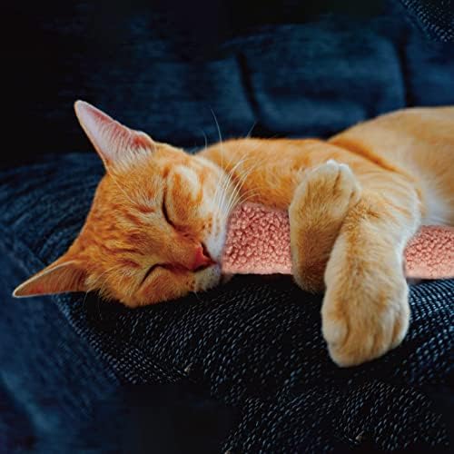 Jumpaws 2 Pack Natural Interactive Catnip & Silvervine Cat Kicker with Tail, Bite Resistant Chew Toy, Crinkle Kicker, Accessories for Indoor Cat, Sherpa Material - Image 6