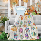 Easter Eggs Blanket, Super Soft Anti-Pilling Throw Blankets,Cute Easter Gift for Girl, Happy Easter Eggs Decor Indoor, Lightweight Flannel Blanket for Sofa Couch Bed 40x50 Inches - Image 4